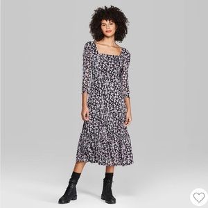 Floral long sleeve dress